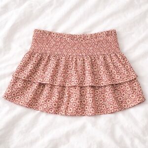 ✨ Rebecca Minkoff Romantic Cottagecore Floral Ruffle Mini Skirt Size S